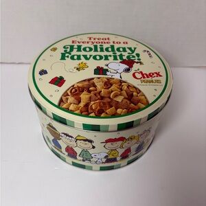 Chex Peanuts Charlie Brown Snoopy limited edition tin 2025 NIB